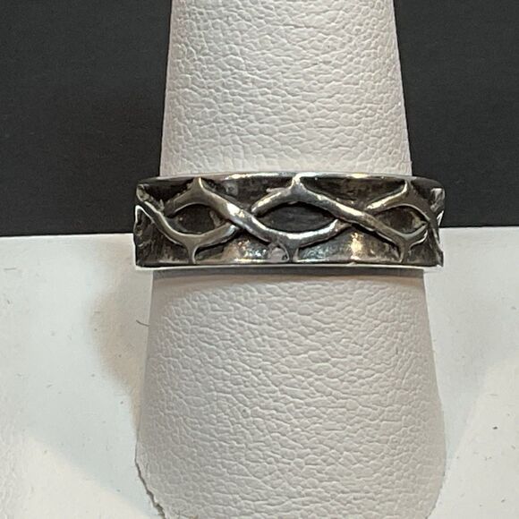 James Avery Crown of Thorns Ring Sz 10 Sterling Silver Retired Jesus Religious - Picture 8 of 10